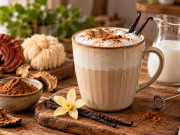 Houbové vanilkové latte s napěněným mlékem: domácí recept bez kávovaru