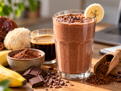 Ranní smoothie s kakaem a houbovou kávou: rychlá varianta do pracovního dne